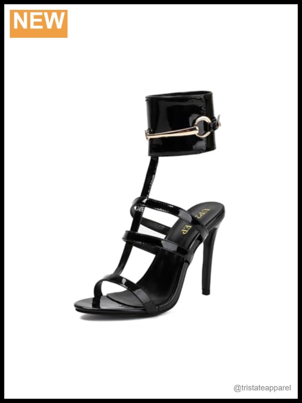 Women Faux Leather Strappy Slingback Stiletto Heeled Sandals Ankle Tie Prom